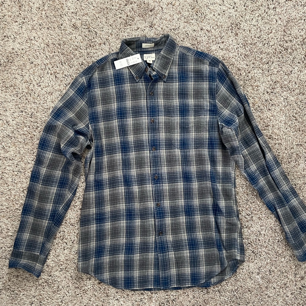 NWT J. Crew Classic Brushed Twill Button Up in Plaid